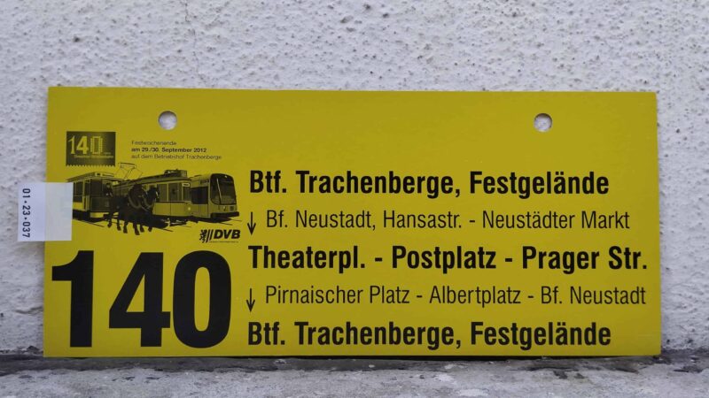 [140 Jahre Stra­ßen­bahn in Dresden] 140 Betriebshof Tra­chen­berge, Fest­ge­lände – Betriebshof Tra­chen­berge, Fest­ge­lände