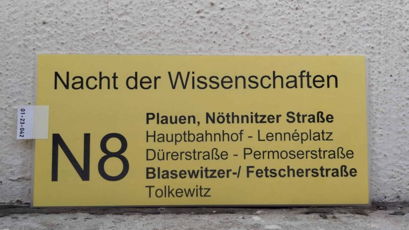 Nacht der Wis­sen­schaften N8 Plauen, Nöth­nitzer Straße – Bla­se­witzer-/ Fet­scher­straße Tolkewitz