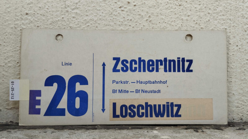 Linie E26 Zschertnitz – Loschwitz