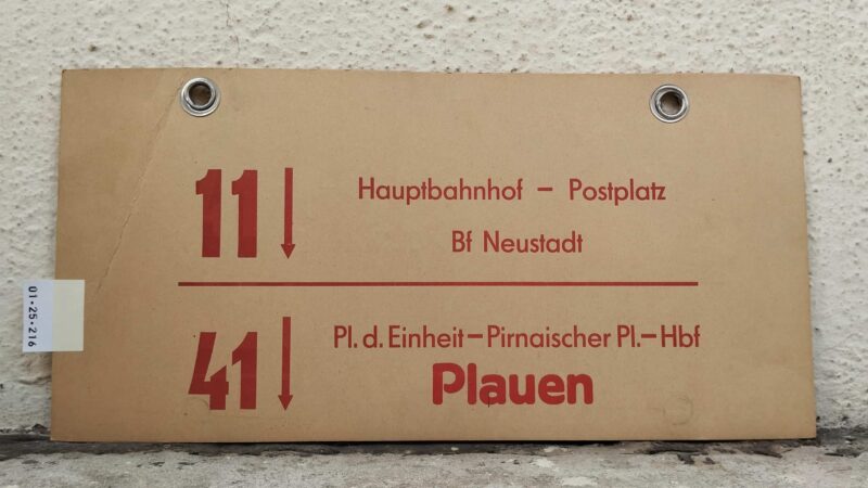 11 Haupt­bahnhof – Bf Neustadt 41 Pl. D. Einheit – Plauen