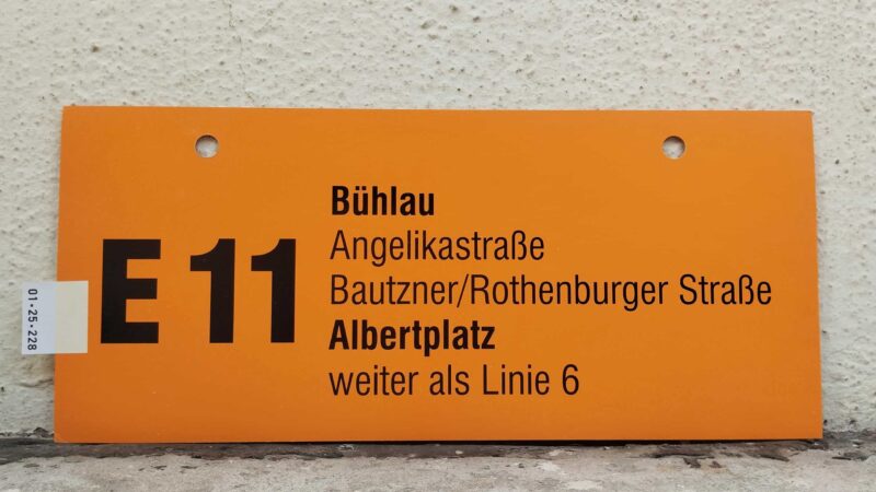 E 11 Bühlau – Albert­platz weiter als Linie 6