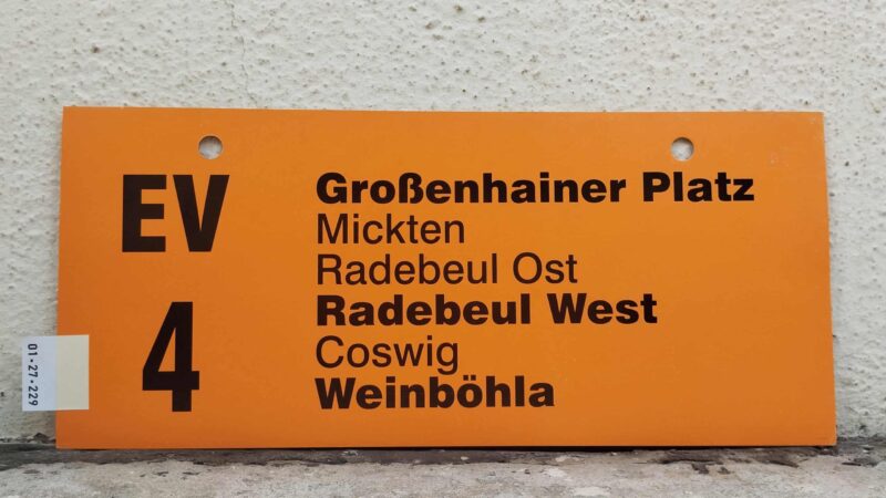 EV 4 Gro­ßen­hainer Platz – Radebeul West – Weinböhla