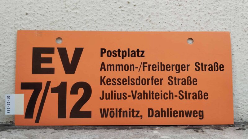 EV 7/​12 Postplatz – Wölfnitz, Dah­li­enweg