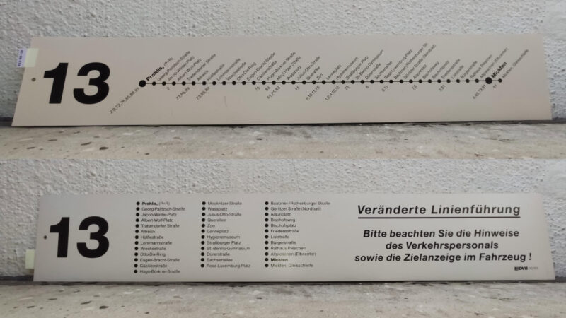 13 Prohlis, (P+R) – Mickten – Mickten, Gleis­schleife