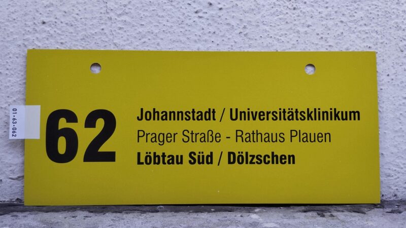 62 Johann­stadt /​ Uni­ver­si­täts­kli­nikum – Löbtau Süd /​ Dölzschen