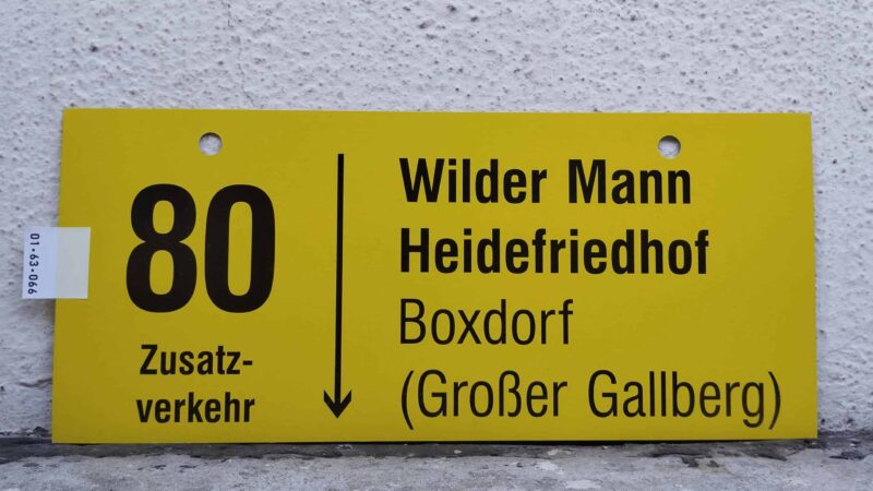 80 Zusatz- verkehr Wilder Mann – Hei­de­friedhof – Boxdorf (Großer Gallberg)