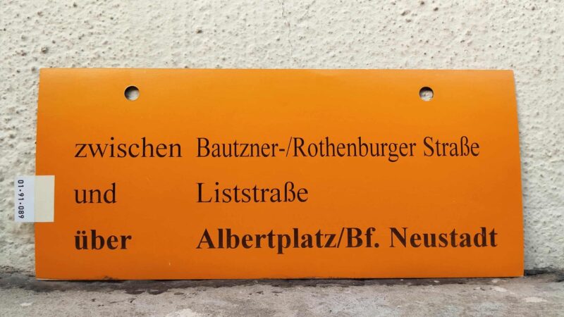 zwischen Bautzner-/Ro­then­burger Straße und List­straße über Albertplatz/​Bf. Neustadt