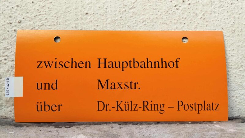 zwischen Haupt­bahnhof und Maxstr. über Dr.-Külz-Ring – Postplatz