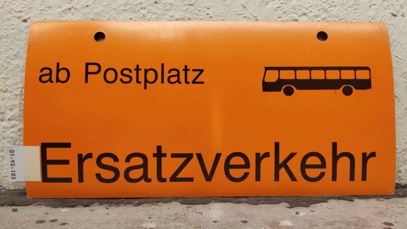 ab Postplatz [Bus neu] Ersatz­ver­kehr