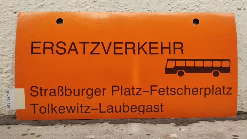 ERSATZVERKEHR  [BUS neu]  Straß­burger Platz-Fet­scher­platz Tolkewitz-Laubegast