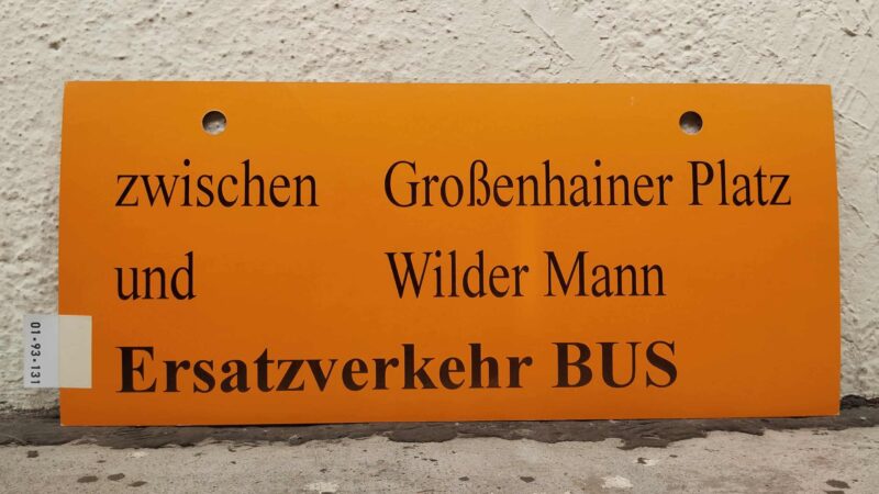 zwischen Gro­ßen­hainer Platz und Wilder Mann Ersatz­ver­kehr Bus