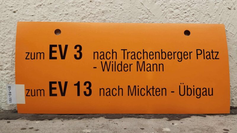 zum EV 3 nach Tra­chen­berger Platz – Wilder Mann zum EV 13 nach Mickten – Übigau