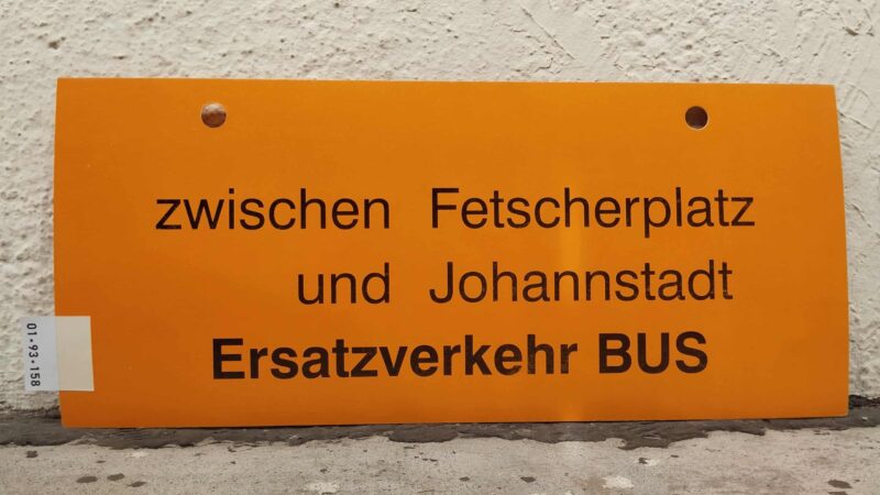 zwischen Fet­scher­platz und Johann­stadt Ersatz­ver­kehr BUS