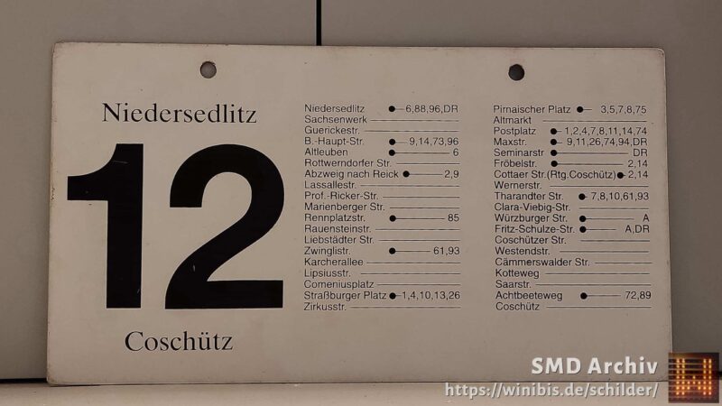 12 Nie­der­sedlitz – Coschütz