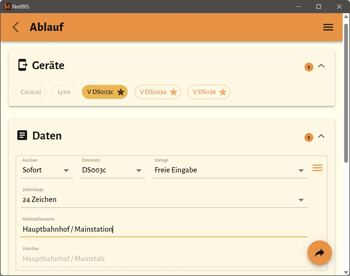 NetIBIS Screenshot: Formular
