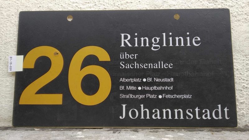 26 Ringlinie über Sach­sen­allee Johann­stadt