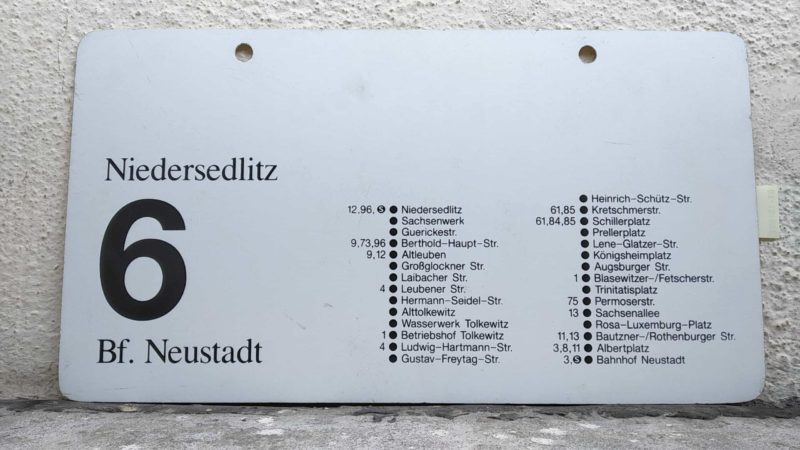 6 Nie­der­sedlitz – Bf. Neustadt