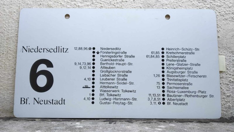 6 Nie­der­sedlitz – Bf. Neustadt