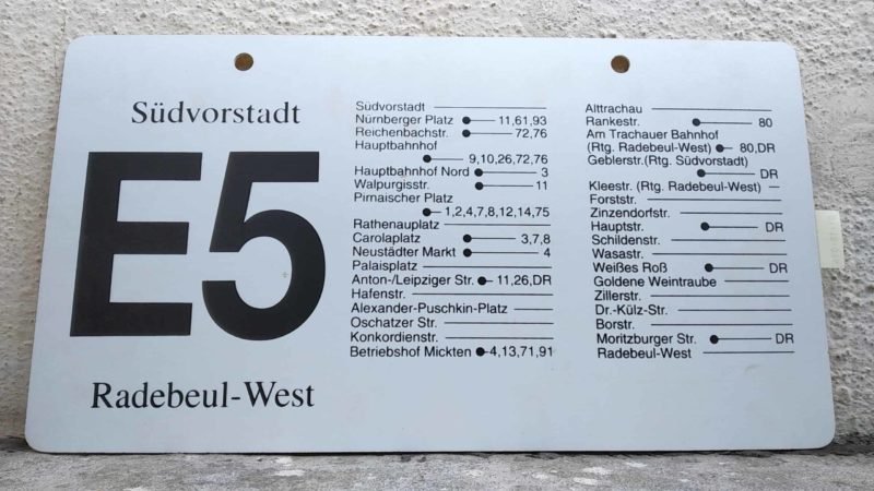 E5 Süd­vor­stadt – Radebeul-West