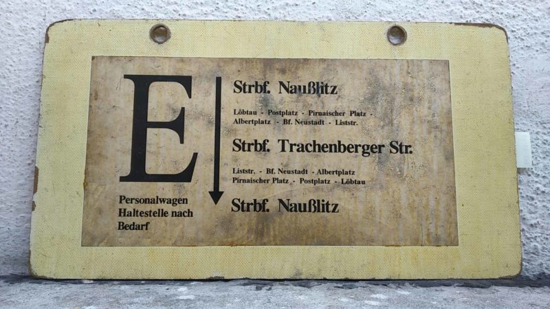 E Per­so­nal­wagen Hal­te­stelle nach Bedarf Strbf. Naußlitz – Strbf. Naußlitz