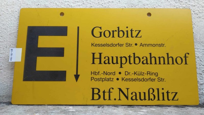 E Gorbitz – Haupt­bahnhof – Btf.Naußlitz