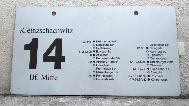 14 Klein- zschach­witz – Bf. Mitte