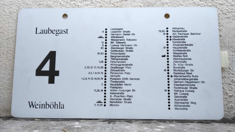 4 Laubegast – Weinböhla 4 Laubegast – Weinböhla