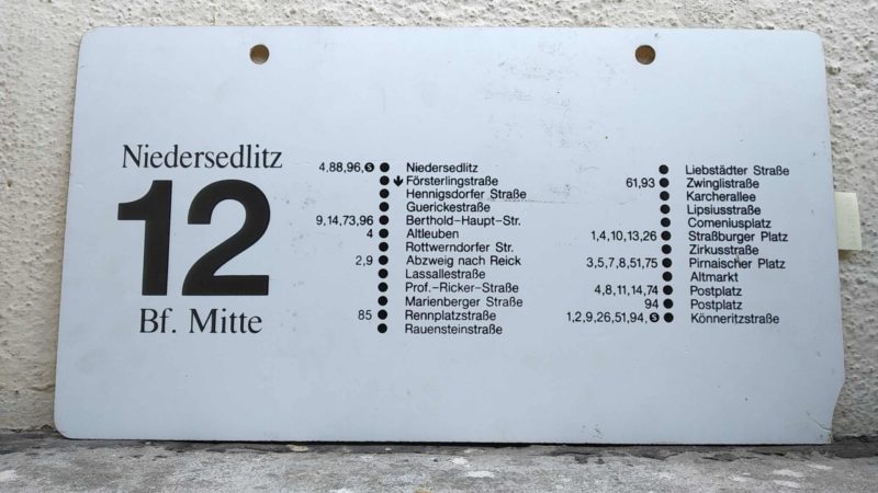 12 Nie­der­sedlitz – Bf. Mitte