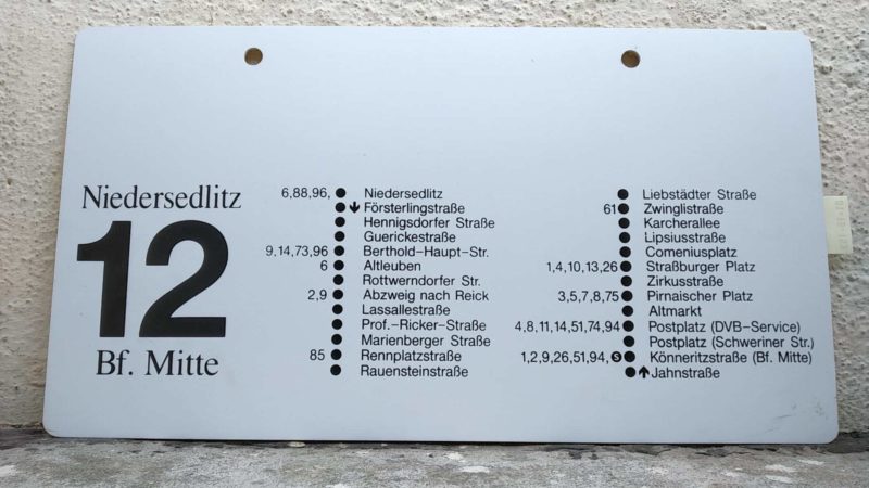 12 Nie­der­sedlitz – Bf. Mitte