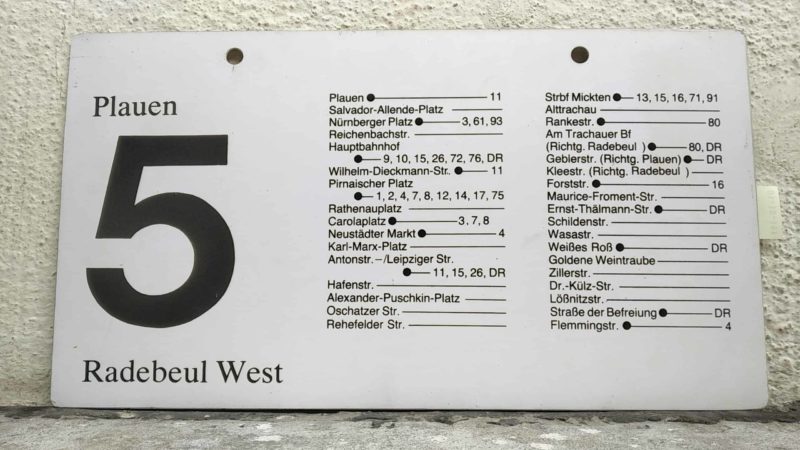 5 Plauen – Radebeul West