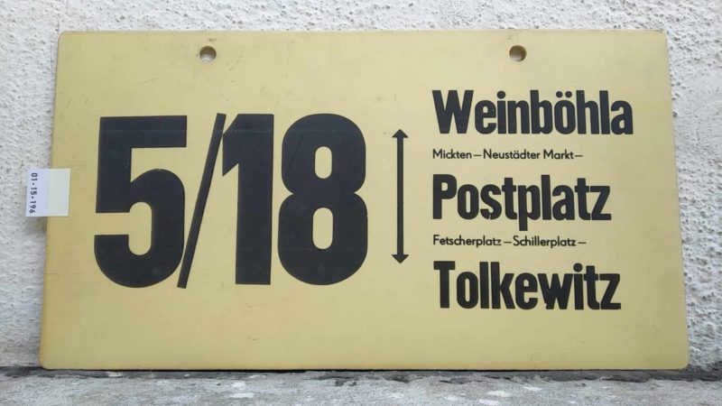 5/​18 Weinböhla – Postplatz – Tolkewitz