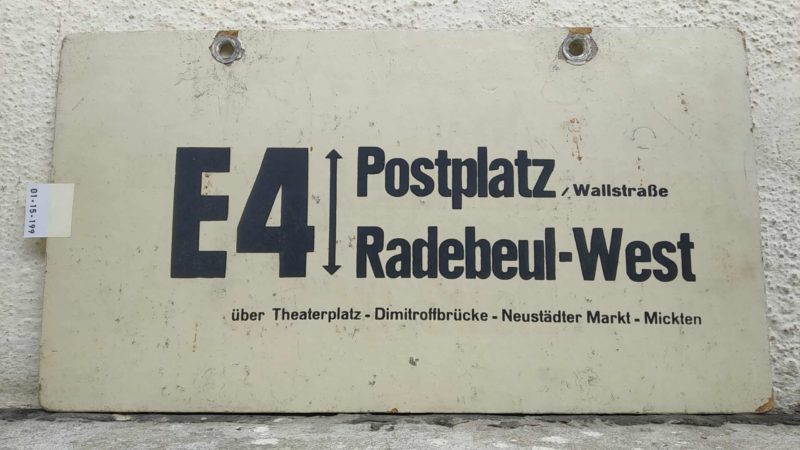 E4 Postplatz/​Wallstraße – Radebeul-West