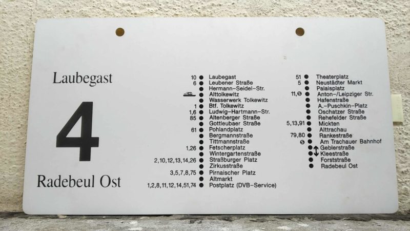 4 Laubegast – Radebeul Ost