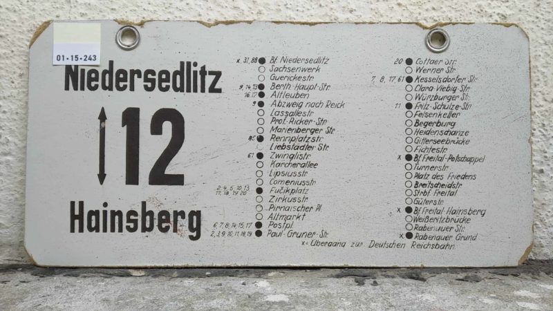 12 Hainsberg – Nie­der­sedlitz
