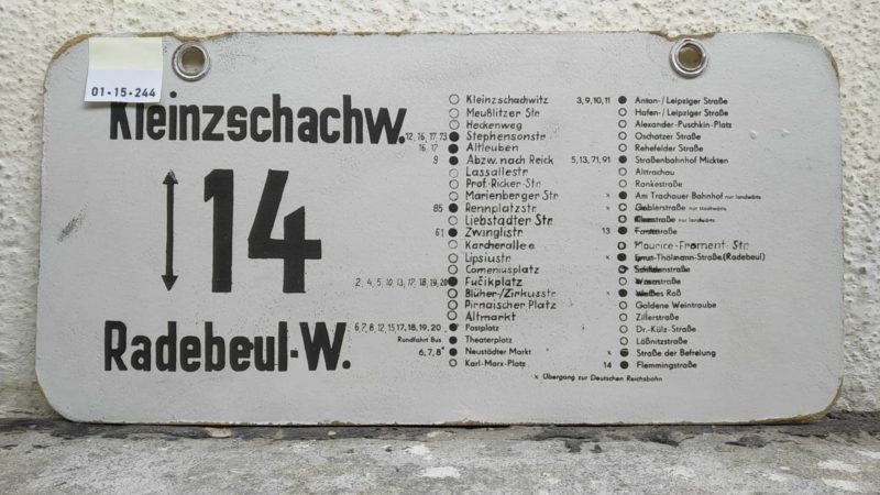 14 Radebeul-West Flem­mingstr. – Klein­zschach­witz