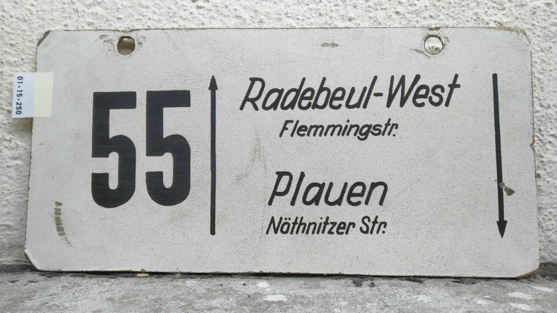 55 Radebeul-West Flem­mingstr. – Plauen Nöth­nitzer Str.