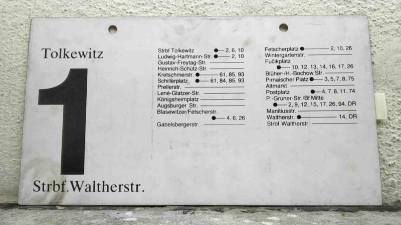 1 Tolkewitz – Strbf. Walt­herstr.