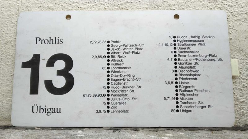 13 Prohlis – Übigau 13 Prohlis – Übigau