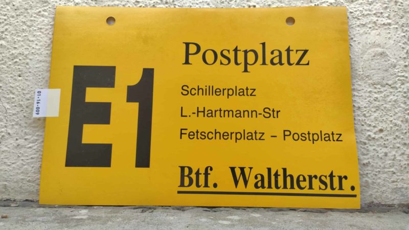 E1 Postplatz – Btf. Walt­herstr.