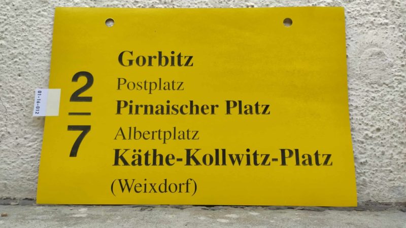 2/​7 Gorbitz – Pirnai­scher Platz – Käthe-Kollwitz-Platz (Weixdorf)