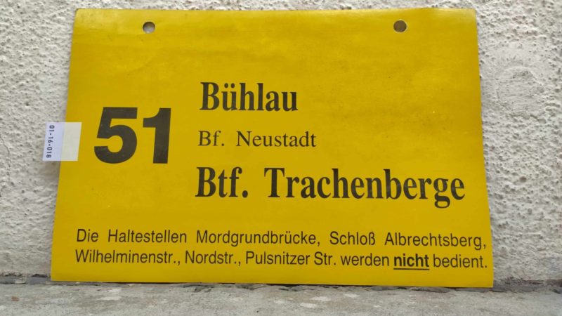 51 Bühlau – Btf. Tra­chen­berge