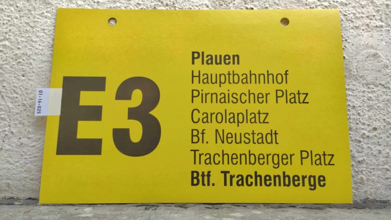 E3 Plauen – Btf. Tra­chen­berge