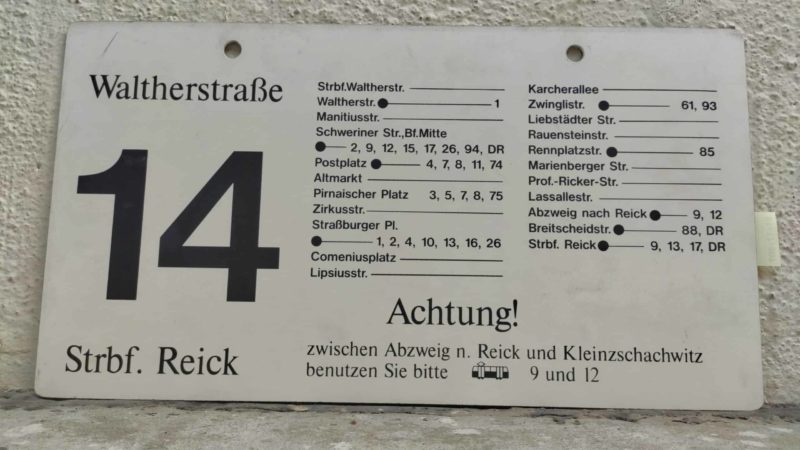 14 Walt­her­straße – Strbf. Reick