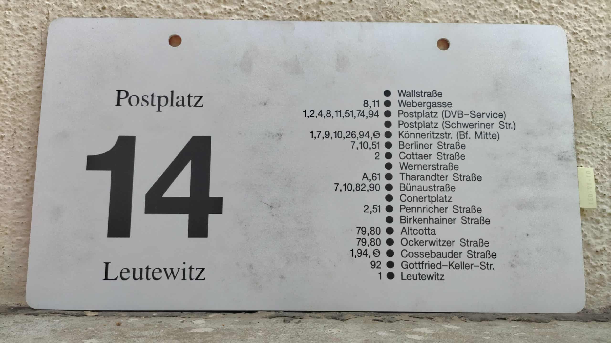 14 Postplatz – Leutewitz #2