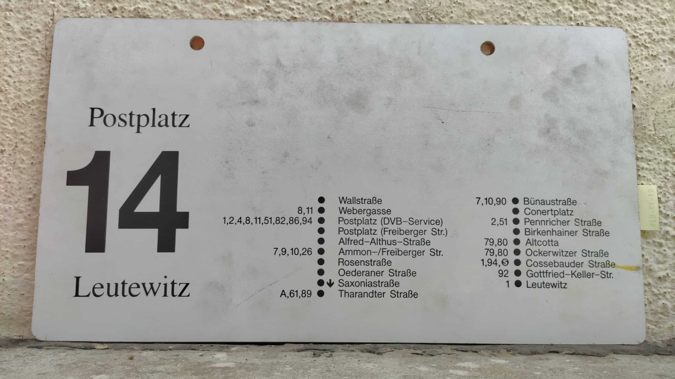 14 Postplatz – Leutewitz #2