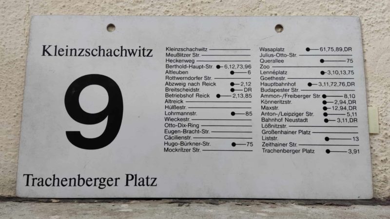 9 Klein­zschach­witz – Tra­chen­berger Pl.