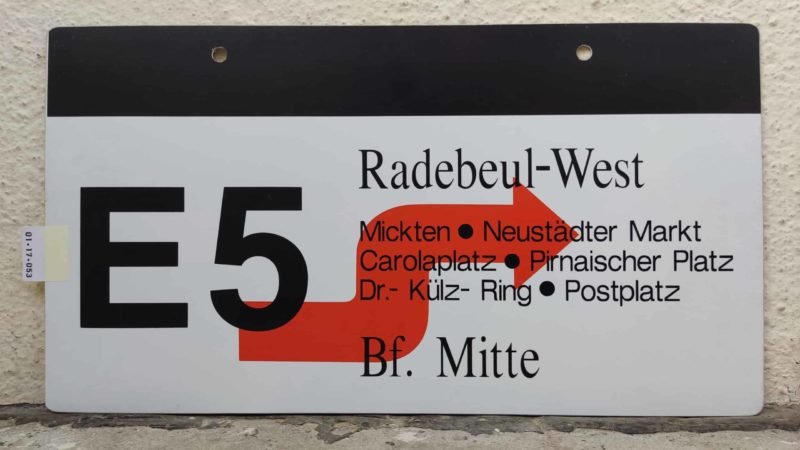 E5 Radebeul-West – Bf. Mitte