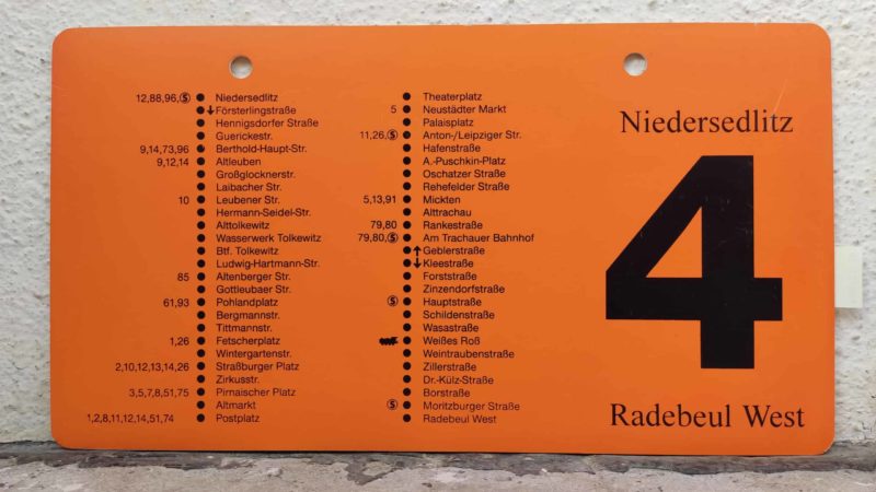 4 Nie­der­sedlitz – Radebeul West