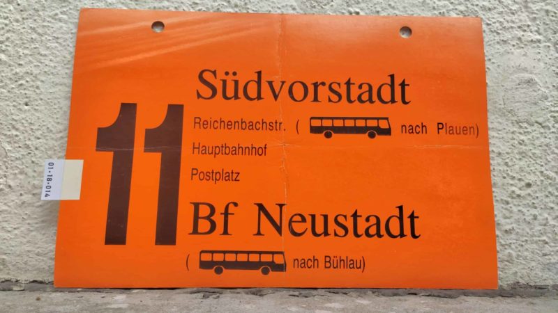11 Süd­vor­stadt – Bf Neustadt ( [Bus neu] nach Bühlau)
