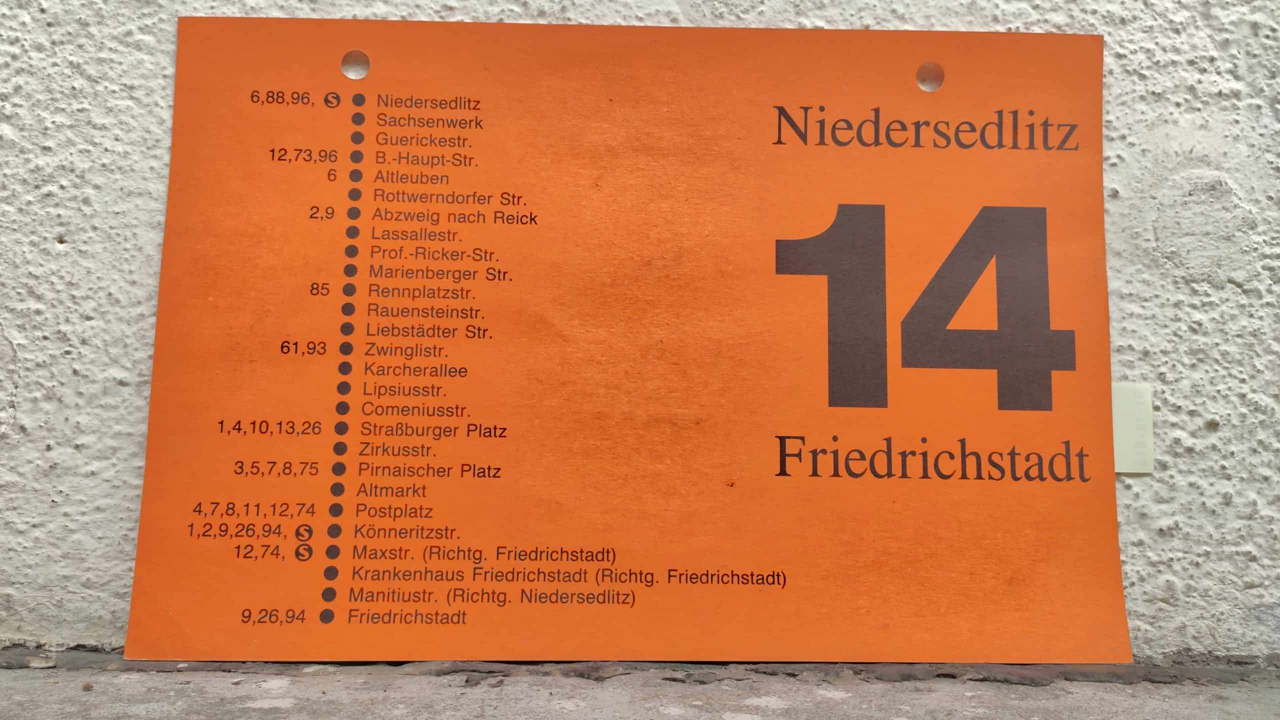 14 Niedersedlitz – Friedrichstadt #2